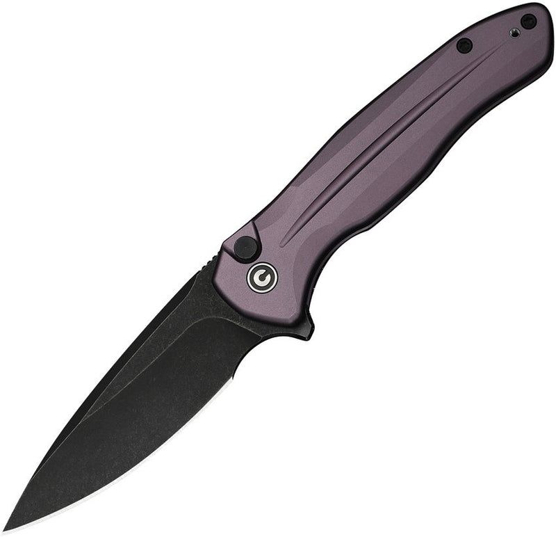 Civivi Kitefin Button Lock Purple Al Folding Knife [C24091-3]