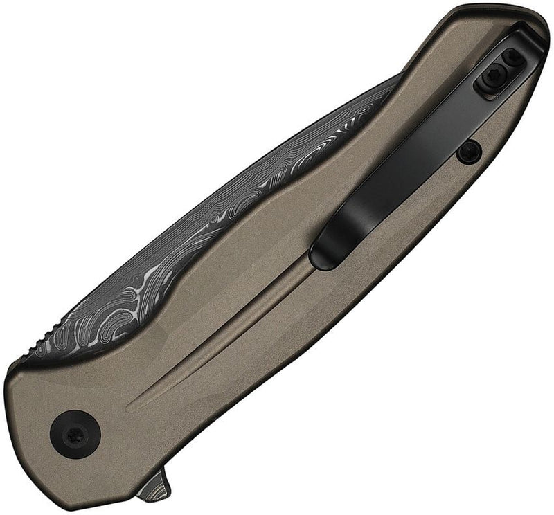Civivi Kitefin Button Lock Brown Al Folding Knife [C24091-DS1]