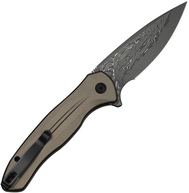 Civivi Kitefin Button Lock Brown Al Folding Knife [C24091-DS1]