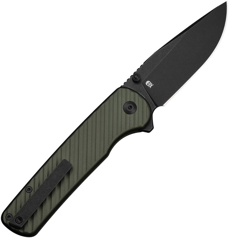 Civivi Iron Tide Button Lock Green Folding Knife [C25011-2]