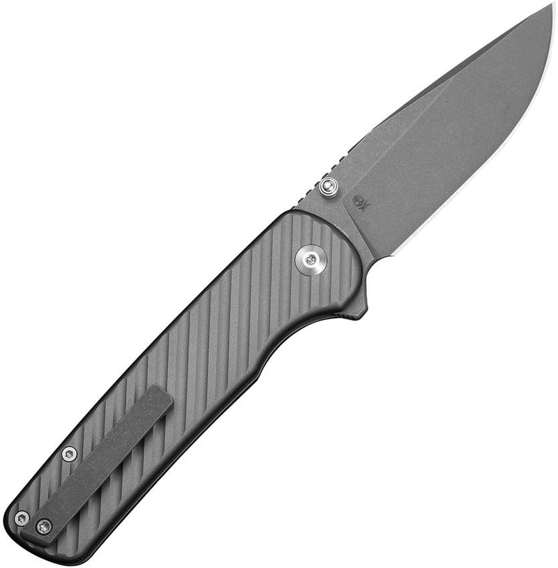 Civivi Iron Tide Button Lock Gray Folding Knife [C25011-3]