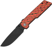 Civivi Zygon Orange, Black Micarta (3.24" Black Stonewashed Nitro-V) Folding Knife [C25035-2] - product view 1