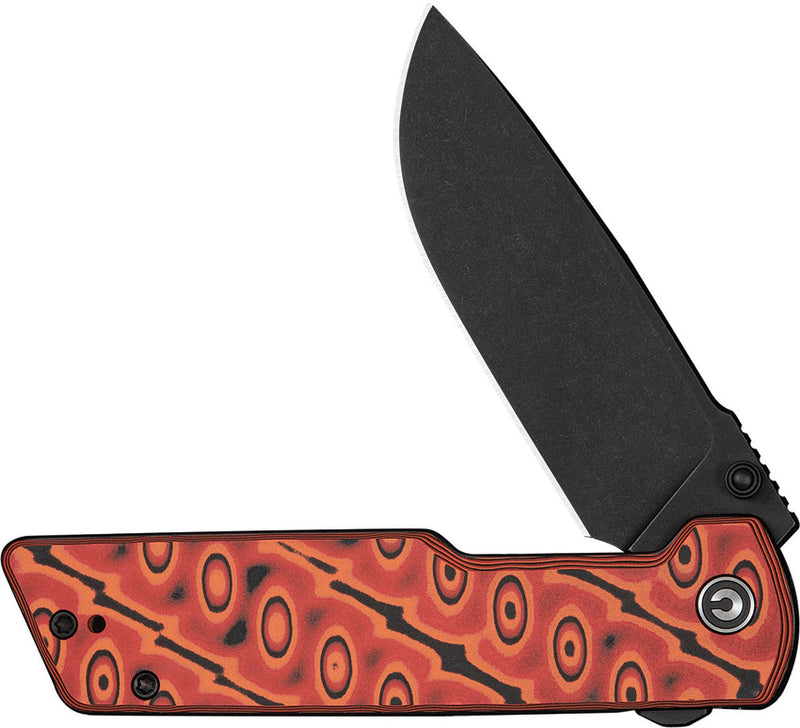 Civivi Zygon Orange, Black Micarta (3.24" Black Stonewashed Nitro-V) Folding Knife [C25035-2] - product view 4