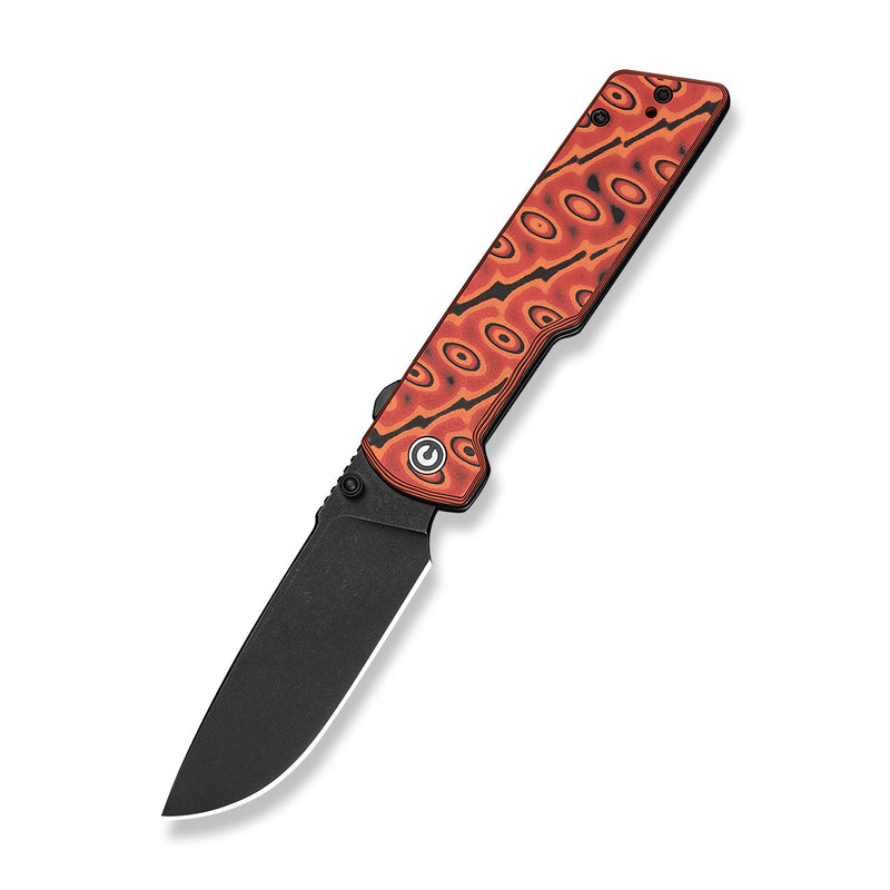 Civivi Zygon Orange, Black Micarta (3.24" Black Stonewashed Nitro-V) Folding Knife [C25035-2] - product view 7