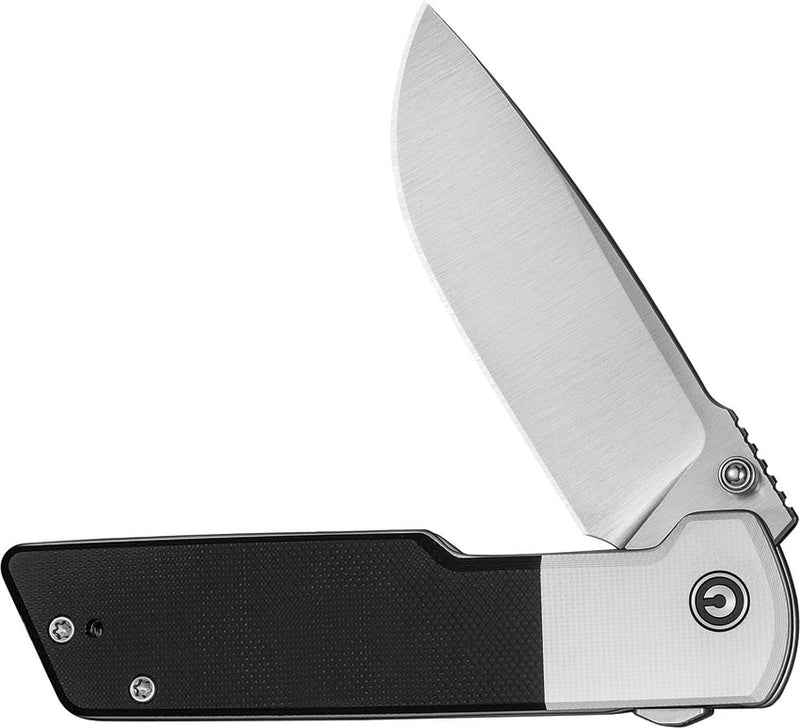 Civivi Zygon White, Black G10 (3.24" Satin Finished Nitro-V) Folding Knife [C25035C-1] - product view 4