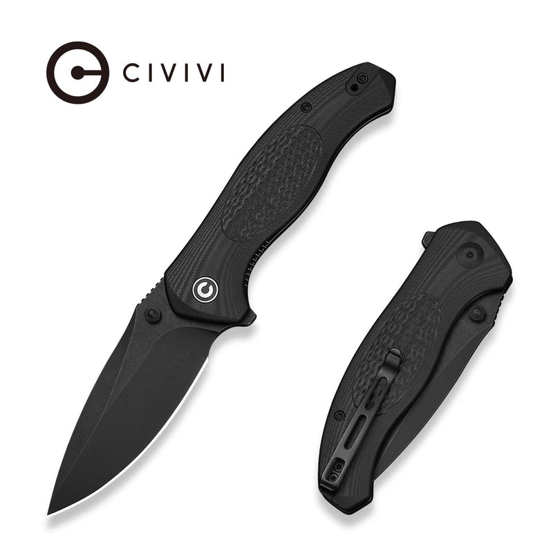 Civivi Vyrent Black G10 (3.48" Black Stonewashed Nitro-X7) Folding Knife [C25037-1] - product view 4