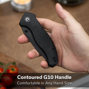Civivi Vyrent Black G10 (3.48" Black Stonewashed Nitro-X7) Folding Knife [C25037-1] - product view 6