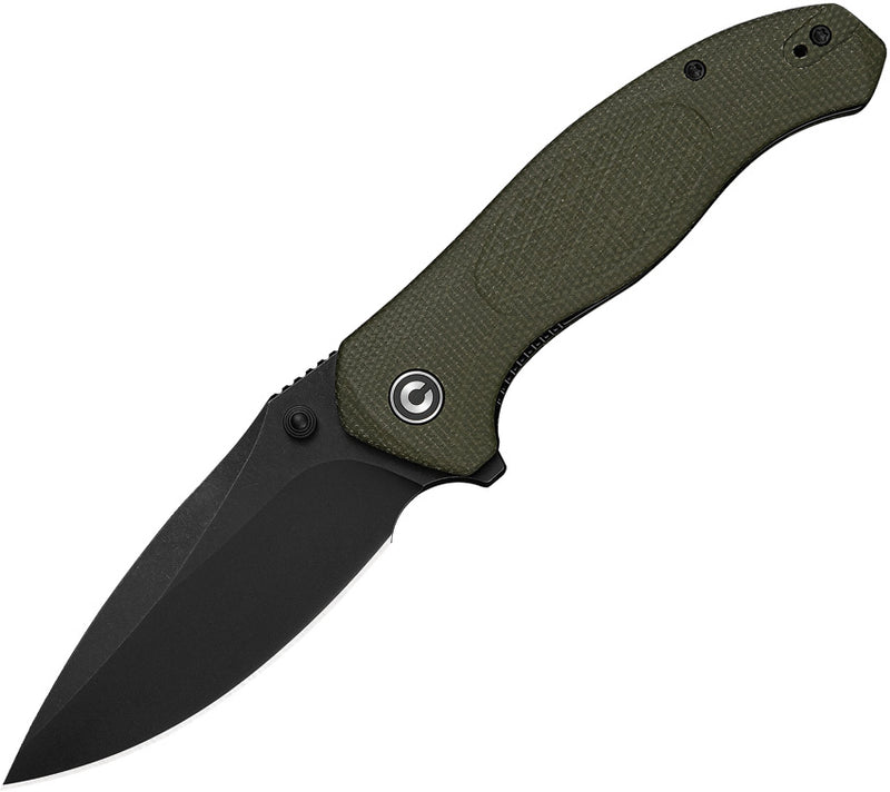 Civivi Vyrent Olive Canvas Micarta (3.48" Black Stonewashed Nitro-X7) Folding Knife [C25037-2] - product view 1
