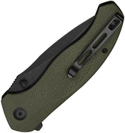 Civivi Vyrent Olive Canvas Micarta (3.48" Black Stonewashed Nitro-X7) Folding Knife [C25037-2] - product view 2