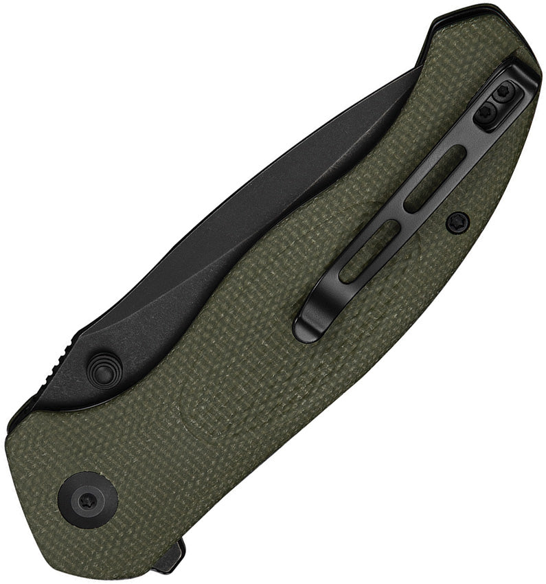 Civivi Vyrent Olive Canvas Micarta (3.48" Black Stonewashed Nitro-X7) Folding Knife [C25037-2] - product view 2
