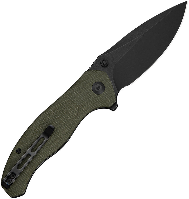 Civivi Vyrent Olive Canvas Micarta (3.48" Black Stonewashed Nitro-X7) Folding Knife [C25037-2] - product view 3