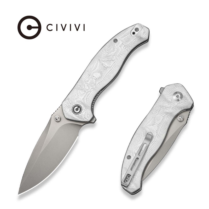 Civivi Vyrent Silver G10, Aluminum Foil (3.48" Stonewashed Nitro-X7) Folding Knife [C25037B-1] - product view 4