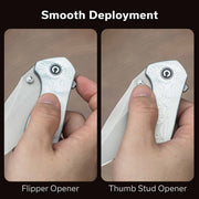 Civivi Vyrent Silver G10, Aluminum Foil (3.48" Stonewashed Nitro-X7) Folding Knife [C25037B-1] - product view 7