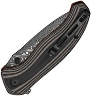 Civivi Vyrent Black, Tan, Orange G10 (3.48" / Damascus) Folding Knife [C25037B-DS1] - product view 2