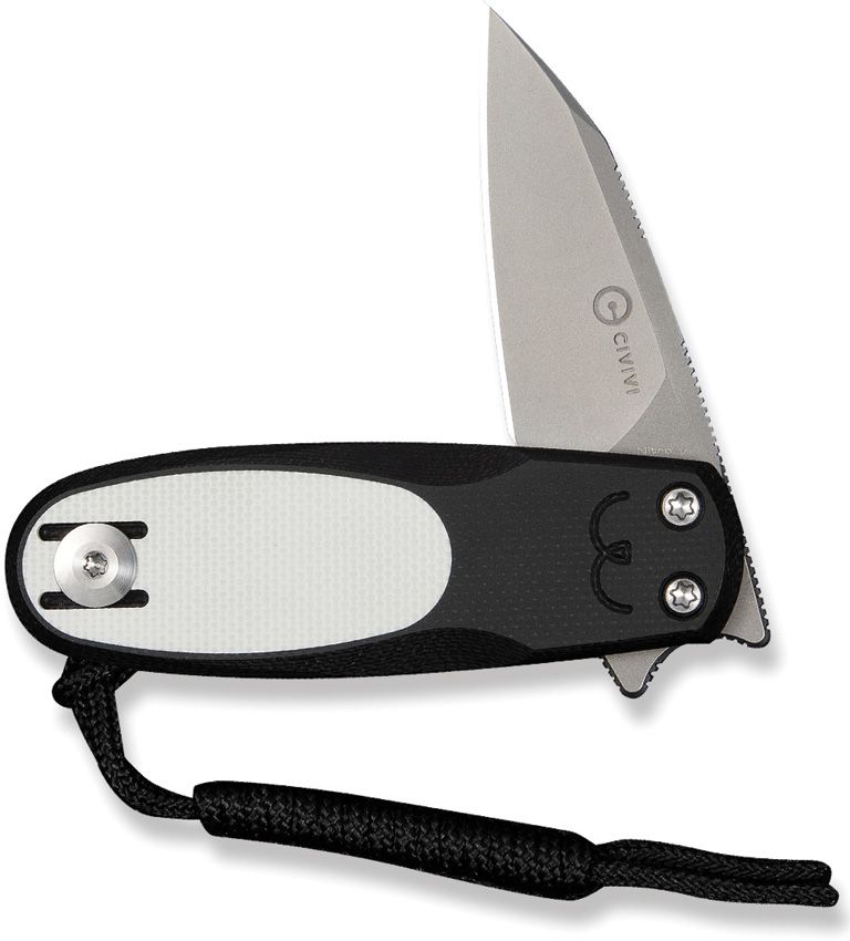 Civivi Purr Slip Joint Blk/White Folding Knife [C25054-2]