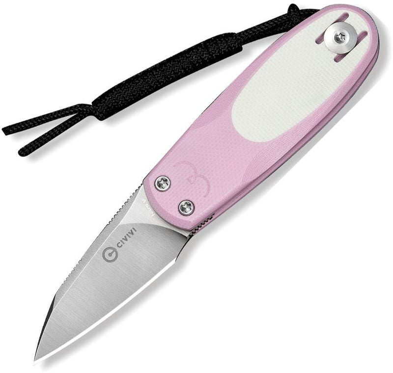 Civivi Purr Slip Joint Pink/Wht Folding Knife [C25054-4]