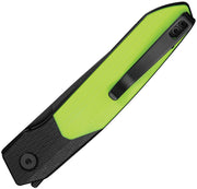 Civivi Brr15 Light Black, Neon Green G10 (3.2" Black Stonewashed Nitro-V) Folding Knife [C25063-2] - product view 2