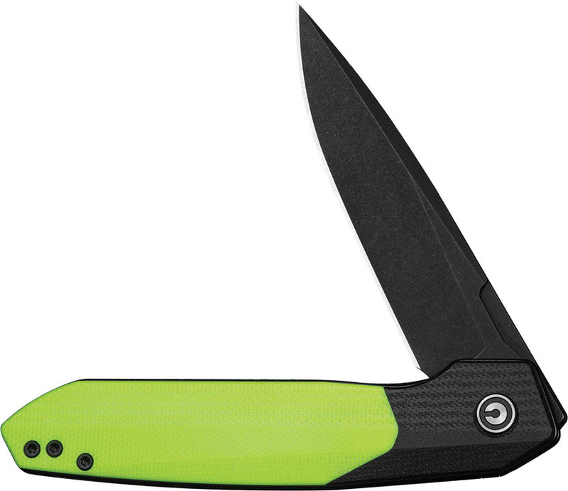Civivi Brr15 Light Black, Neon Green G10 (3.2" Black Stonewashed Nitro-V) Folding Knife [C25063-2] - product view 4