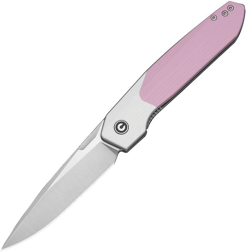 Civivi Brr15 Light White, Powder Pink G10 (3.2" Satin Finished Nitro-V) Folding Knife [C25063-3] - product view 1