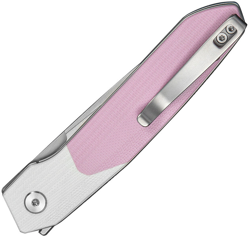 Civivi Brr15 Light White, Powder Pink G10 (3.2" Satin Finished Nitro-V) Folding Knife [C25063-3] - product view 2