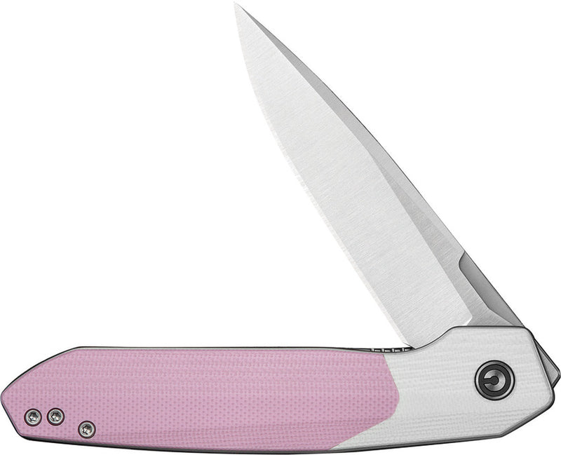 Civivi Brr15 Light White, Powder Pink G10 (3.2" Satin Finished Nitro-V) Folding Knife [C25063-3] - product view 4