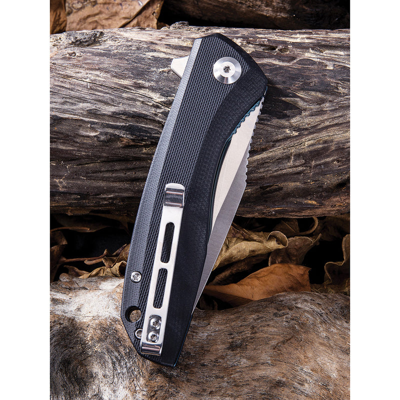 Civivi Baklash Black G10 (3.50" Satin finish 9Cr18MoV stainless) Folding Knife [C801C] - product view 3