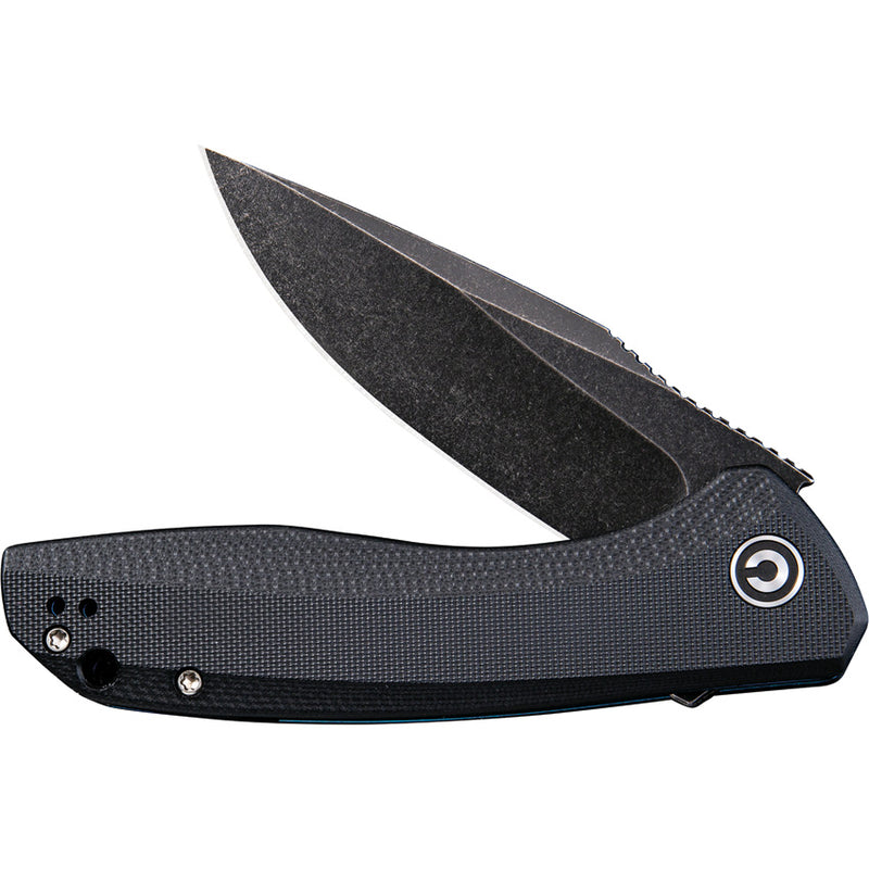 Civivi Baklash Black G10 (3.5" Black Stonewashed 9Cr18MoV) Folding Knife [C801H] - product view 4