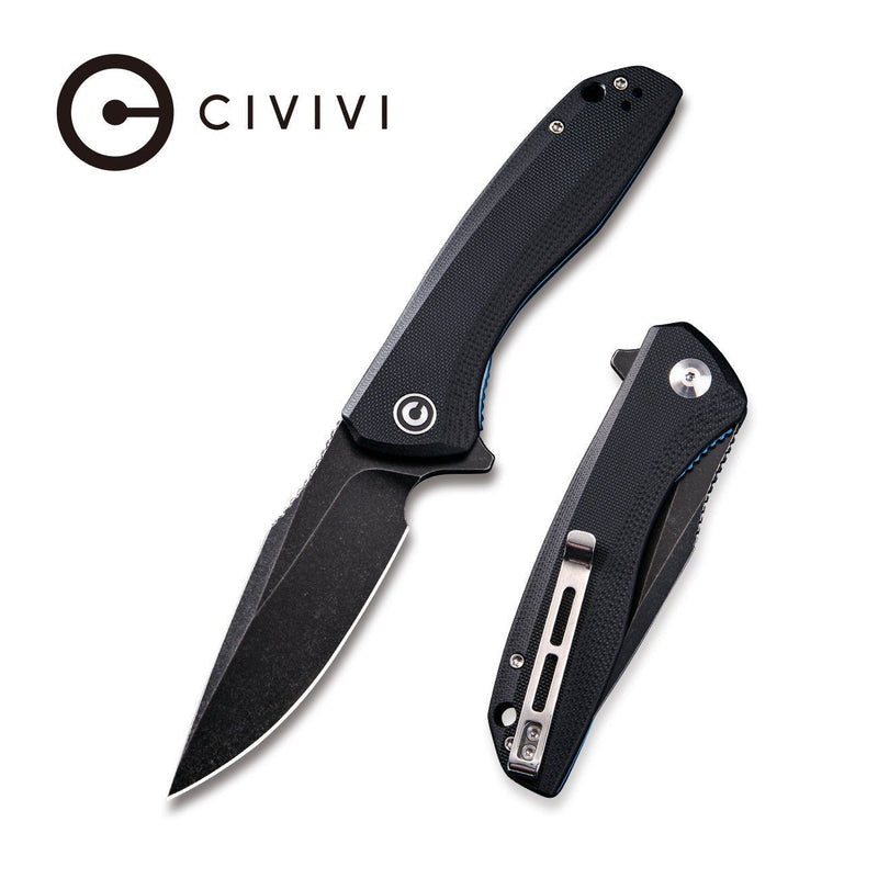 Civivi Baklash Black G10 (3.5" Black Stonewashed 9Cr18MoV) Folding Knife [C801H] - product view 7
