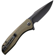 Civivi Baklash Green Coarse Micarta (3.5" Black Stonewashed 9Cr18MoV) Folding Knife [C801K] - product view 5