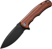 Civivi Praxis Guibourtia Wood (3.75" Black Stonewashed 9Cr18MoV) Folding Knife [C803H] - product view 1