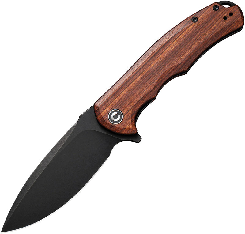 Civivi Praxis Guibourtia Wood (3.75" Black Stonewashed 9Cr18MoV) Folding Knife [C803H] - product view 1