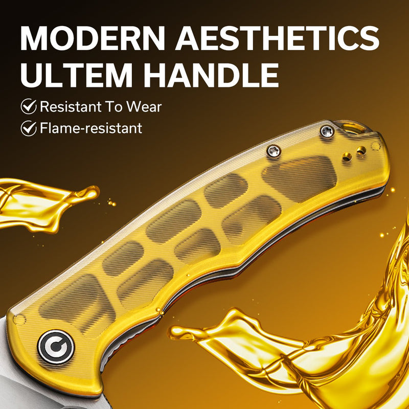 Civivi Praxis Polished Ultem (3.75" Satin Finished 9Cr18MoV) Folding Knife [C803L] - product view 6