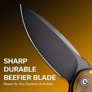 Civivi Praxis Bead Blasted Ultem (3.75" Black 9Cr18MoV) Folding Knife [C803M] - product view 5