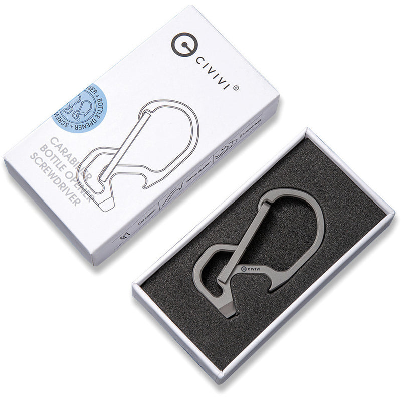 Civivi Click Carabiner Gray [CA-01A] - product view 3