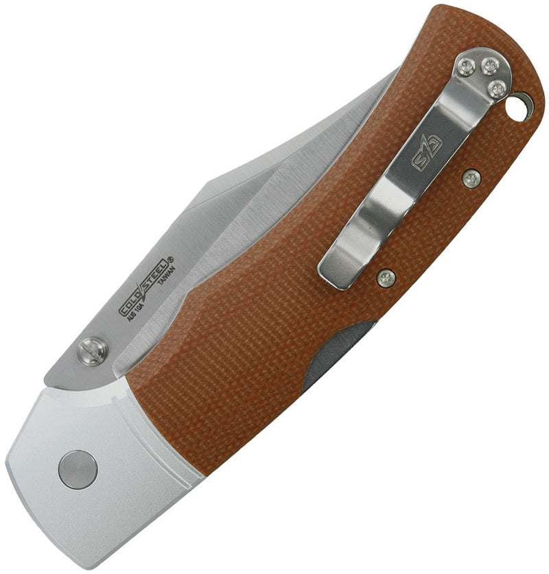 Cold Steel Mackinac Hunter Brown Micarta (3.63" AUS-10A stainless) Folding Knife [CS-FL-36MAK-BRST] - product view 2