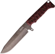 Dawson Knives Valor Fixed Blade Knife / Black/Red — CPM MagnaCut [DW41386] — product view 1