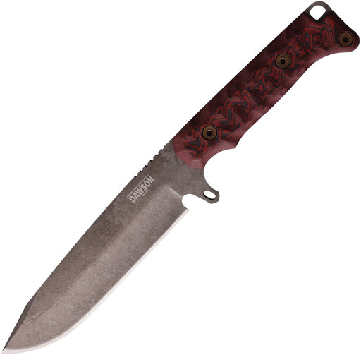Dawson Knives Valor Fixed Blade Knife / Black/Red — CPM MagnaCut [DW41386] — product view 1