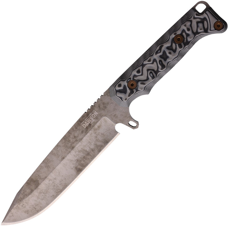 Dawson Knives Valor Fixed Blade Knife / Black/Gray — CPM MagnaCut [DW41522] — product view 1