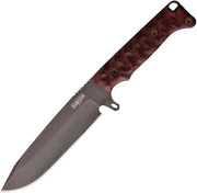 Dawson Knives Valor Fixed Blade Knife / Black/Red — CPM MagnaCut [DW41621] — product view 1