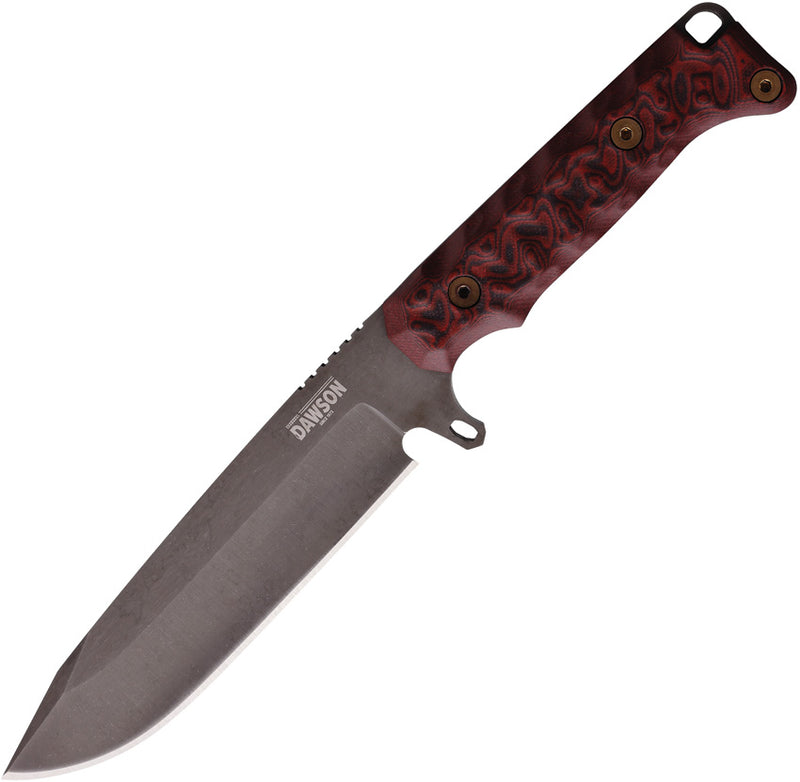 Dawson Knives Valor Fixed Blade Knife / Black/Red — CPM MagnaCut [DW41621] — product view 1