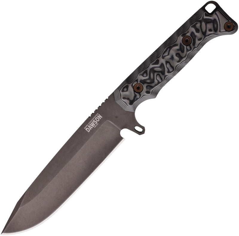 Dawson Knives Valor Fixed Blade Knife / Black/Gray — CPM MagnaCut [DW41645] — product view 1
