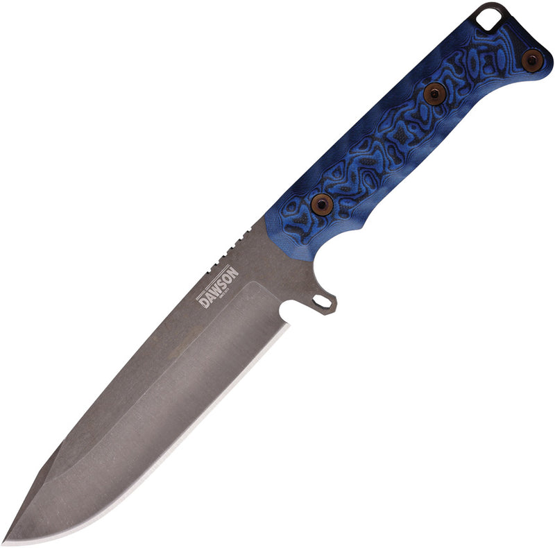 Dawson Knives Valor Fixed Blade Knife / Black/Blue — CPM MagnaCut [DW41652] — product view 1