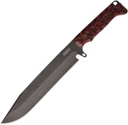 Dawson Knives Holdout Bowie Red/Black Fixed Blade Knife — CPM MagnaCut [DW41867] — product view 1