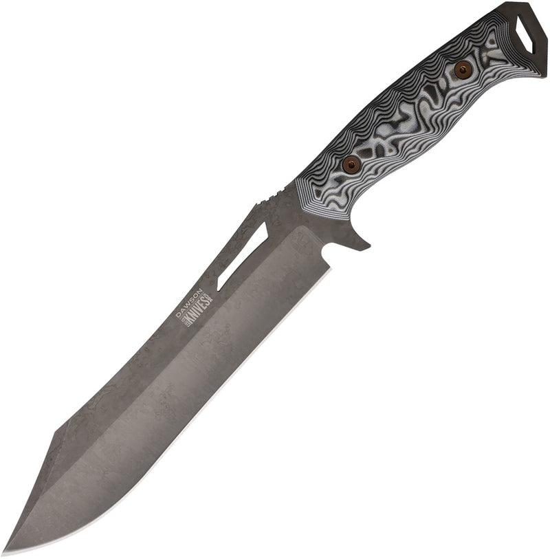 Dawson Knives Dominion Fixed Blade Knife / Black/White — CPM MagnaCut [DW47612] — product view 1