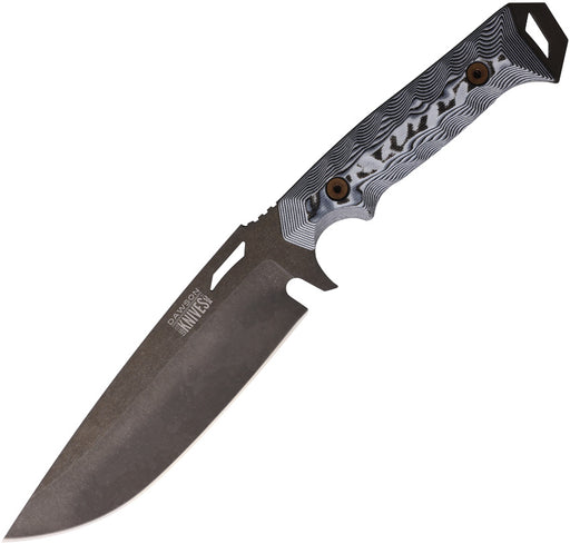 Dawson Knives Summit Fixed Blade Knife / Black/White — CPM MagnaCut [DW60004] — product view 1