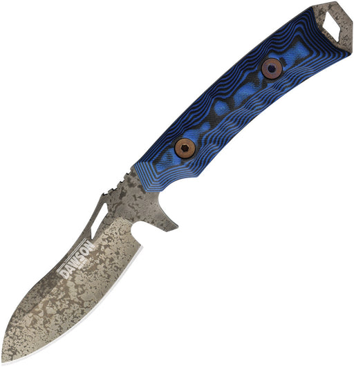 Dawson Knives Harvester Fixed Blade Knife / Blue/Black — 80CrV2 [DW63010] — product view 1
