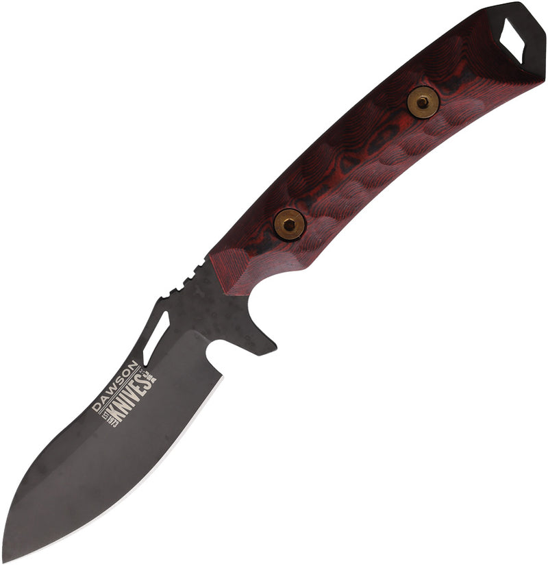 Dawson Knives Harvester Fixed Blade Knife / Black/Red — CPM MagnaCut [DW84165] — product view 1