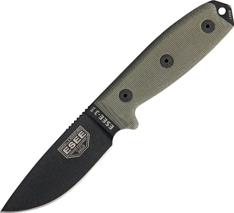 ESEE Model 3MIL Plain Edge Outdoor Tool [ESEE-3MIL-P-B]