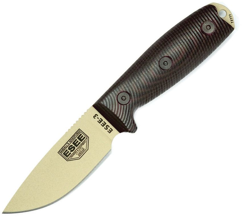 ESEE Model 3 3D Fixed Blade Desert Fixed Blade Knife [3PMDT-004]
