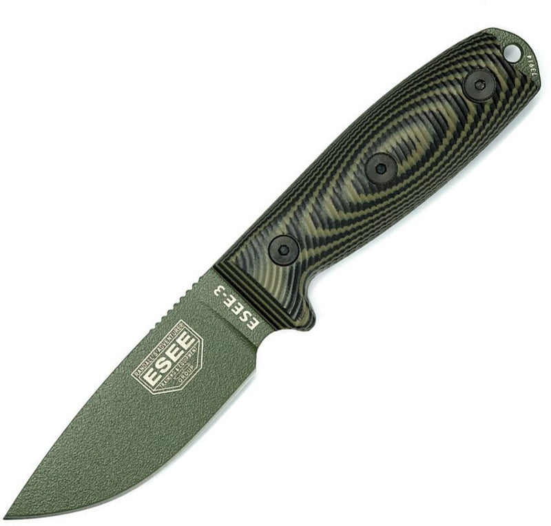 ESEE Model 3 3D Fixed Blade OD Fixed Blade Knife [3PMOD-003]
